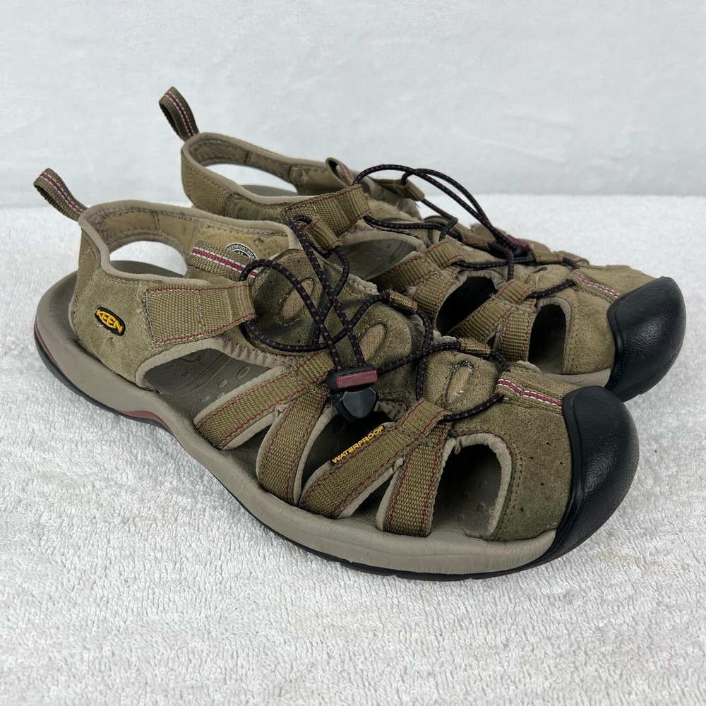 Keen Sandals Mens US 11 Hiking Kanyon Waterproof Leather‎ Beige Trail Outdoor